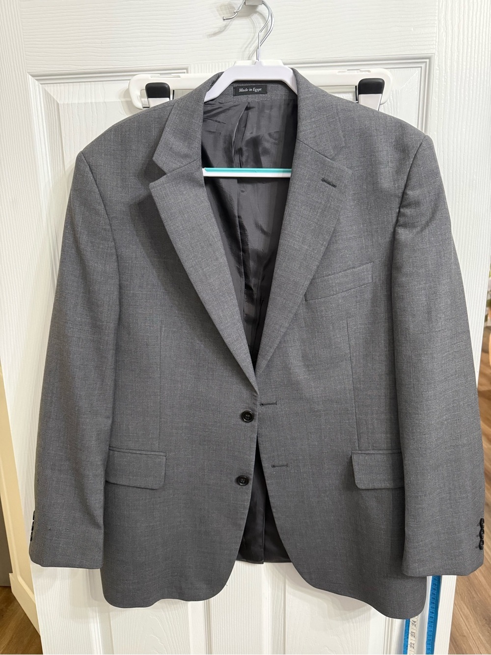 Alexandre London Savile Row Pure Wool Gray Blazer Sport Coat 44R Classic Wedding
